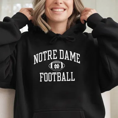 Notre Dame Football Hoodie Classic College Team Logo Graphic Hoodie Vintage Game Day Outfit For Men And Women Fan Trending
