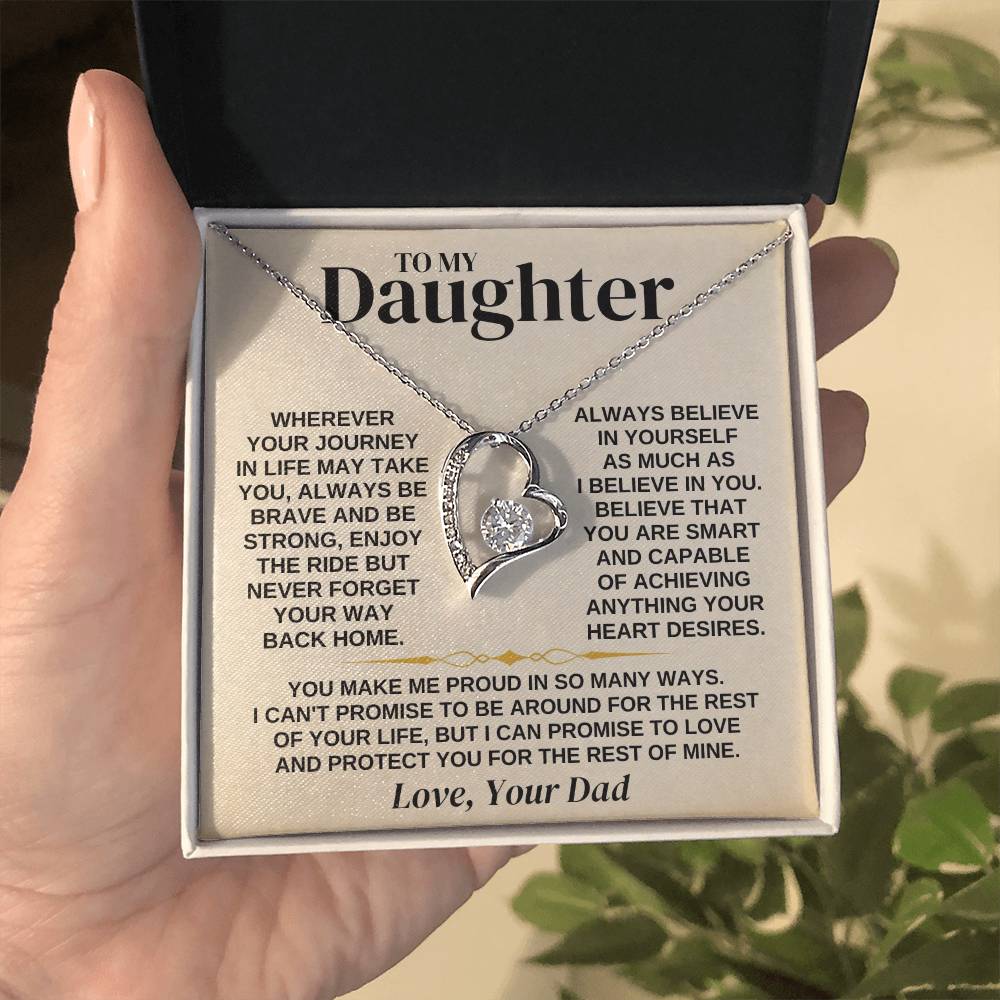 To My Daughter - Love Dad - Necklace Gift Set