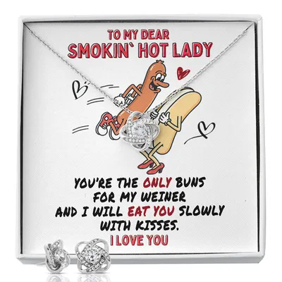 To My Smokin' Hot Lady - Eat You Slowly - Earring & Necklace Set
