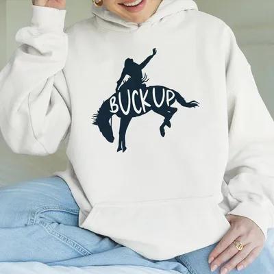 Bucking Bronco Hoodie Western, Hoodie Rodeo Cowboy Hoodie Wild West, Cowboy Up Bucking Horse Silhouette Hoodie