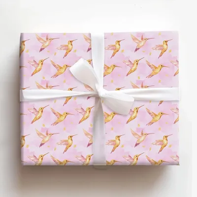 Humming Pink - Gift Wrap for Christmas, Holidays Wrapping Paper, Christmas Wrapping Paper
