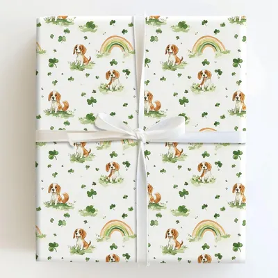 Rainbows with the Beagle - Gift Wrap for Christmas, Holidays Wrapping Paper, Christmas Wrapping Paper