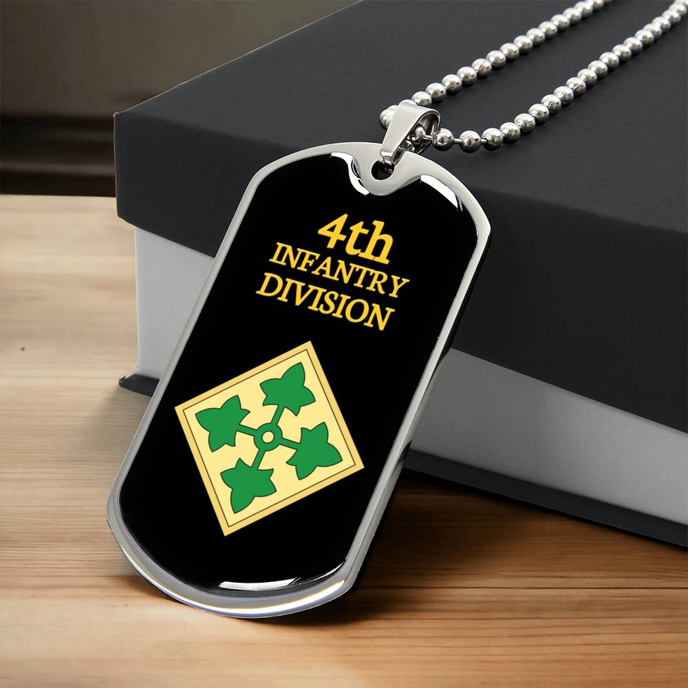 Awesome Dog Tag For 4Th Infantry Division - Army Tag Necklace, Dog Tag