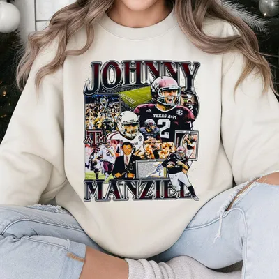 Johnny Football Sweatshirt Texas Quarterback Graphic Sweatshirt College Football Legend Sweatshirt Sports Fan Gear Unisex Football