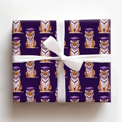 Purple Reign Sharp Brain - Gift Wrap for Christmas, Holidays Wrapping Paper, Christmas Wrapping Paper