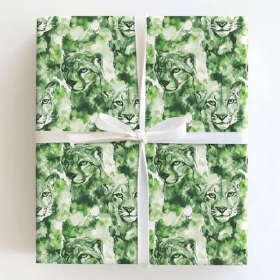 Emerald Eyes - Gift Wrap for Christmas, Holidays Wrapping Paper, Christmas Wrapping Paper