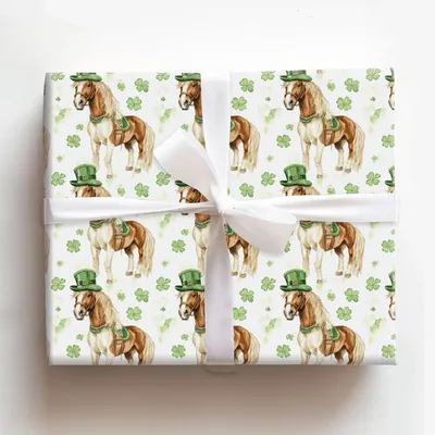 Leprechaun Galineers Cob - Gift Wrap for Christmas, Holidays Wrapping Paper, Christmas Wrapping Paper
