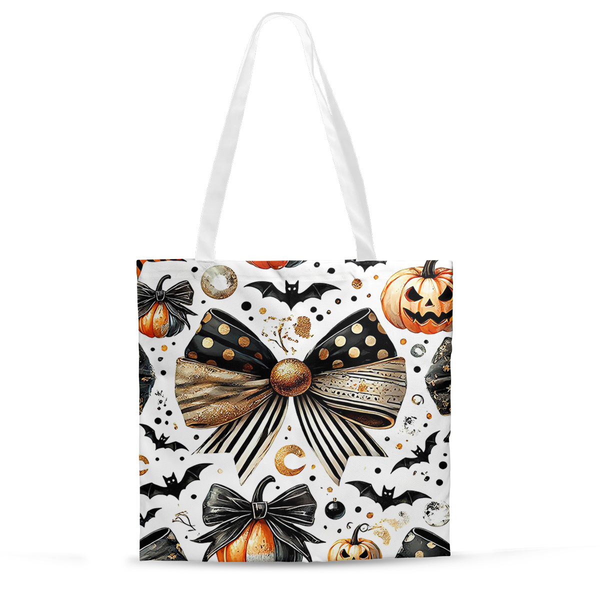 Halloween Pumpkin Coquette Tote Bag