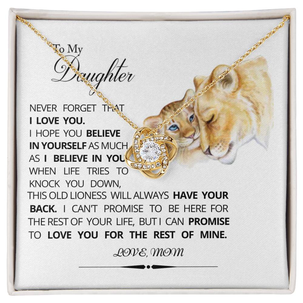 To My Daughter - Love Knot Necklace
