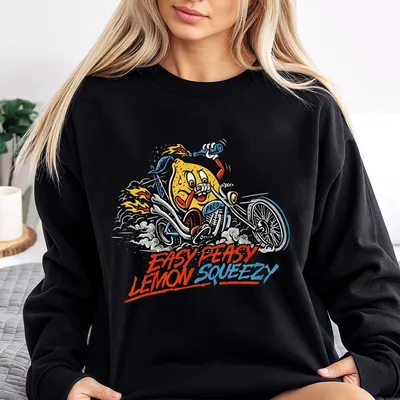 Retro Motorcycle Printed Sweatshirt Sweatshirt Women S Graphic Sweatshirt Cute Fall Outfit Casual Streetwear Gift Gift