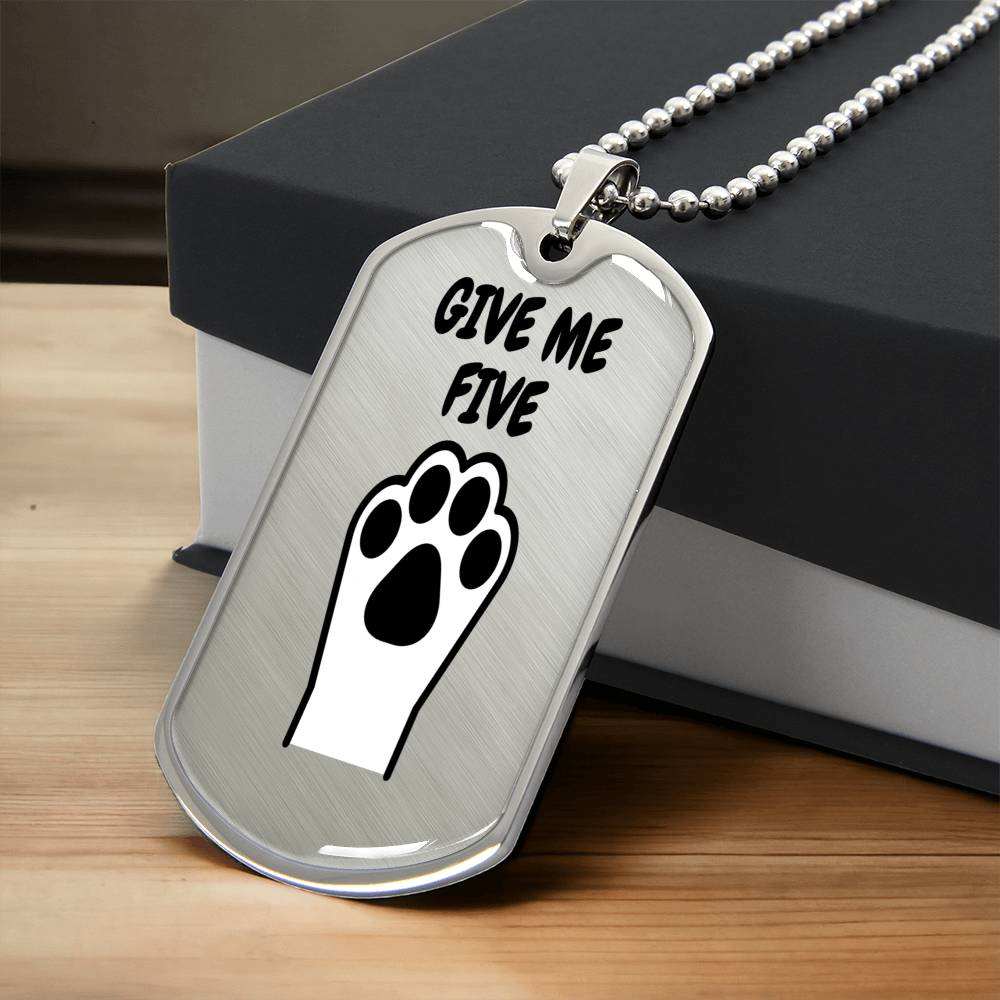 Dog Dad Dog Tag - Army Tag Necklace, Dog Tag