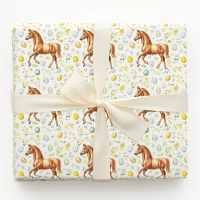 Easter Eggs with the Arabian - Gift Wrap for Christmas, Holidays Wrapping Paper, Christmas Wrapping Paper