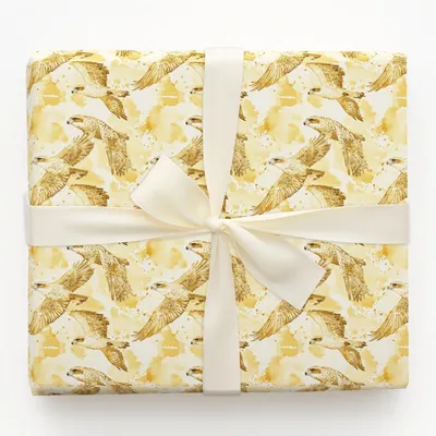 Flight Gold - Gift Wrap for Christmas, Holidays Wrapping Paper, Christmas Wrapping Paper