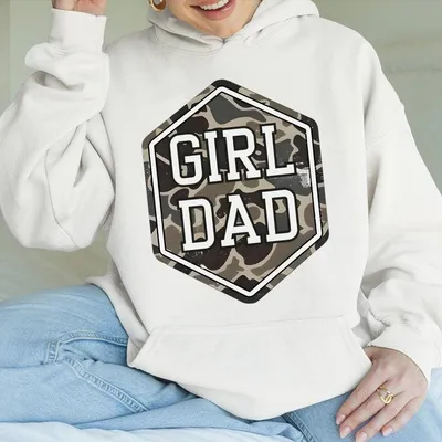 Camo Girl Dad Hoodie Proud Dad Of Girl Dad Gift Form Daughter Funny Dad Hoodie Cool Dads Club Dad Birthday Gifts