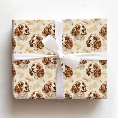 Cocker Charm - Gift Wrap for Christmas, Holidays Wrapping Paper, Christmas Wrapping Paper