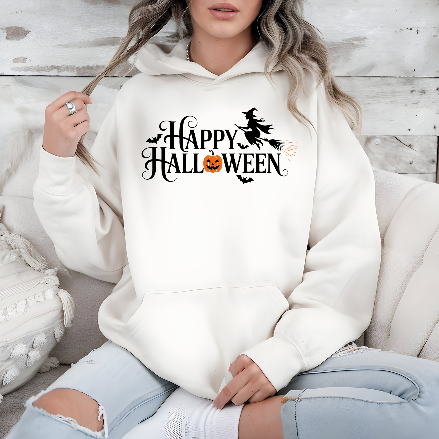 Happy Halloween Hoodie – Cozy Spooky Season Pullover