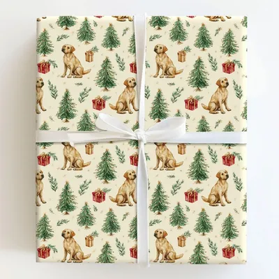 Retriever My Sleigh - Gift Wrap for Christmas, Holidays Wrapping Paper, Christmas Wrapping Paper