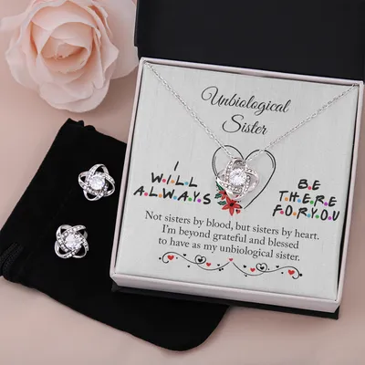 Unbiological sister necklace, unbiological sister gift, step sister necklace, gift for step sister, when you find a friend who is more like