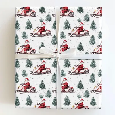 Slope Cheer - Gift Wrap for Christmas, Holidays Wrapping Paper, Christmas Wrapping Paper