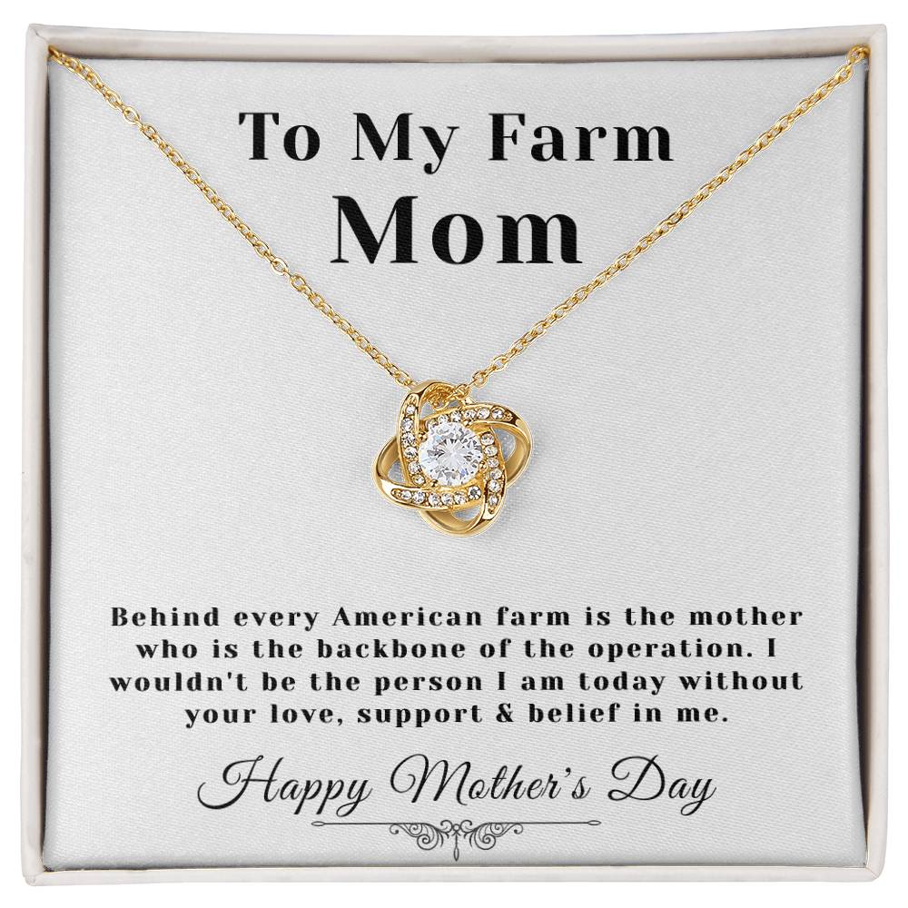 Farm Mom - Love Knot - Mother's Day Love Knot Necklace