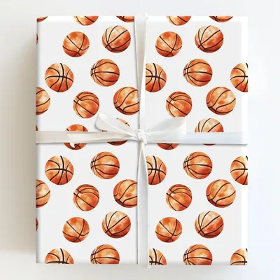 Hustling Hoops - Gift Wrap for Christmas, Holidays Wrapping Paper, Christmas Wrapping Paper