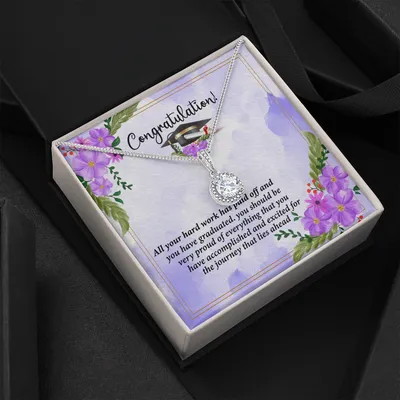 Congratulations I Am So Proud Of You Birthstone Necklace - Graduation Gift Necklace, Graduation Gift For Her, College Graduation Gift For Her, High School, Senior Graduation, Class Of 2022 - Graduation Gift For Daughter