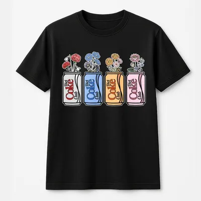 Diet Coke Club T-Shirt, T-Shirt, Floral Diet Coke Lover, Soft Drink Lover Gift, Women Funny Trendy T-Shirt, Gift For Friend