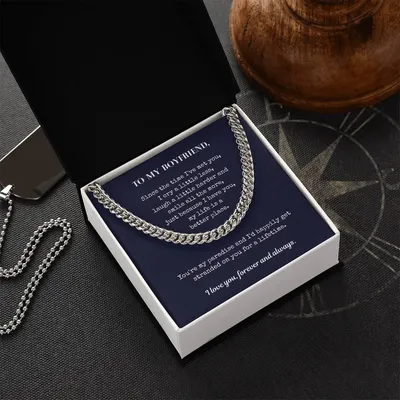 Gift For Boyfriend - You're My Paradise And I'd Happily Get Stranded On You For A Lifetime Cuban Link Chain
