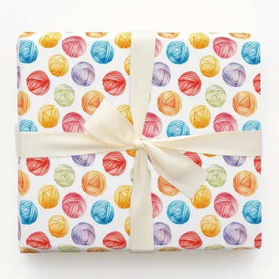 Skein Go Round - Gift Wrap for Christmas, Holidays Wrapping Paper, Christmas Wrapping Paper