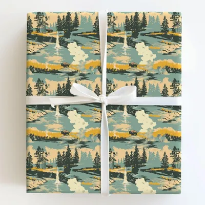 Bison Around - Gift Wrap for Christmas, Holidays Wrapping Paper, Christmas Wrapping Paper