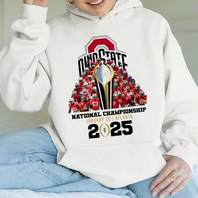 Ohio State 2025 National Champions Hoodie – College Football Celebration Hoodie With Championship Trophy Graphic, Unisex Casual