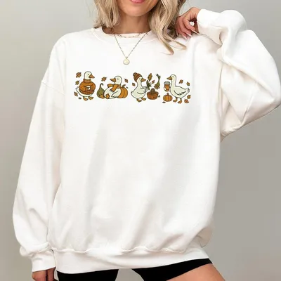 Fall Vibes Sweatshirt Floral Autumn Cute Pumpkin Season Cozy Fall Outfit Thanksgiving