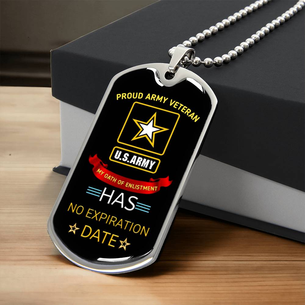 Gorgeous Dog Tag For Army Veteran - Army Tag Necklace, Dog Tag