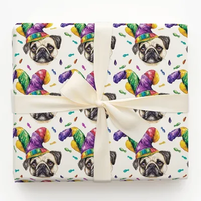 Mardi Gras Fawn - Gift Wrap for Christmas, Holidays Wrapping Paper, Christmas Wrapping Paper