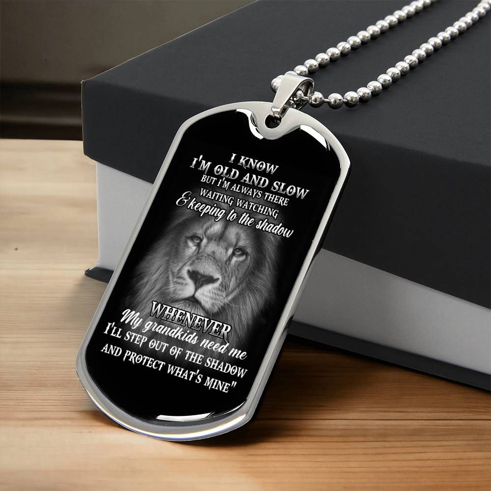Grandfather - Army Tag Necklace, Dog Tag