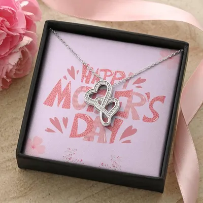 Moms Love Double Hearts Necklace