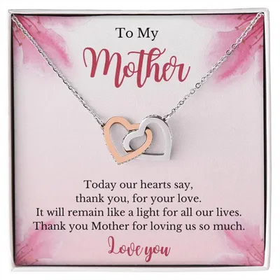To My Mother Interlocking Hearts Necklace