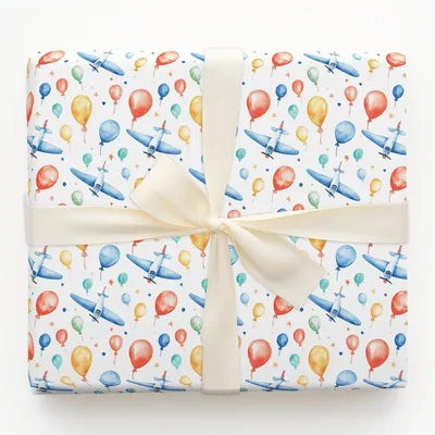 Up Up and Hooray - Gift Wrap for Christmas, Holidays Wrapping Paper, Christmas Wrapping Paper