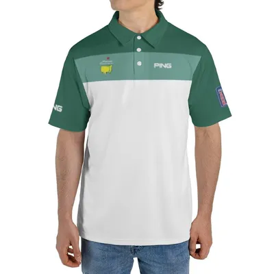 Masters Green Golf Polo Polo Shirt, Ping Logo, Pga Tour Fan Apparel, Green Jacket