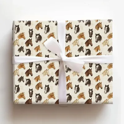 Western Trot - Gift Wrap for Christmas, Holidays Wrapping Paper, Christmas Wrapping Paper