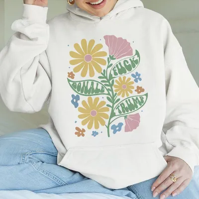 Subtle Fuck Trump Hoodie Anti Trump Fdt Hoodie Political Protest Gifts Democrat Statement Hoodie Funny Progressive Graphic