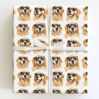 Shining Wags - Gift Wrap for Christmas, Holidays Wrapping Paper, Christmas Wrapping Paper