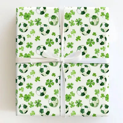Clover and Kicks - Gift Wrap for Christmas, Holidays Wrapping Paper, Christmas Wrapping Paper