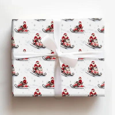 Downhill Cruise - Gift Wrap for Christmas, Holidays Wrapping Paper, Christmas Wrapping Paper