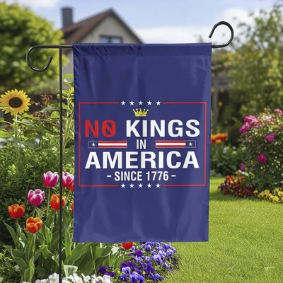 No Kings In America Yard Sign Save Democracy Double Sided Corrugated Plastic Outdoor Lawn Garden Sign With Metal H Stake Vertical Garden Flag
