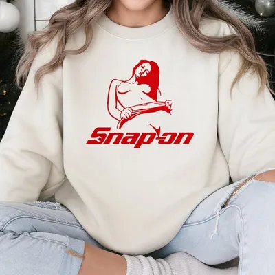 Snap On Graphic Sweatshirt For Men For Women, Limited Edition Sweatshirt, Bold Red Design, Tool Lover Apparel, Vintage Graphics