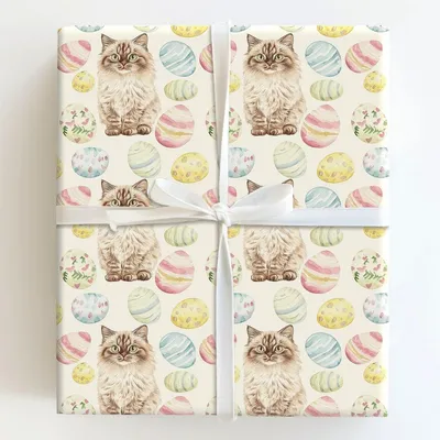 Easter Eggs with the Himalayan - Gift Wrap for Christmas, Holidays Wrapping Paper, Christmas Wrapping Paper