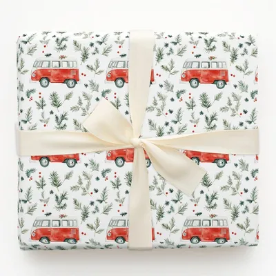 Deck the Van - Gift Wrap for Christmas, Holidays Wrapping Paper, Christmas Wrapping Paper