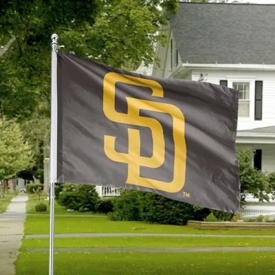 Modern Yellow Monogram Design On Brown Background, Stylish Sports Theme, Horizontal House Flag Horizontal House Flag