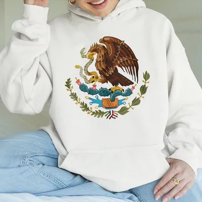 Mexico Pride Hoodie Mexican Coat Of Arms Eagle Top Mexican Seal Emblem Outdoor Lover